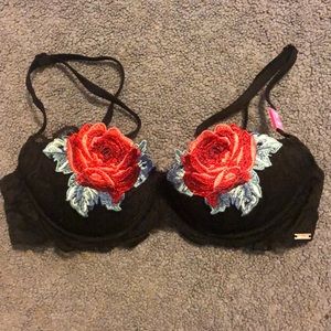 Victoria Secret black bra with embroidery